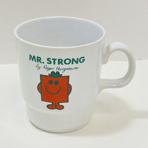 Kiln Craft Mr Men Strong Ceramic Cup Mug Staffordshire Potteries England 1970's